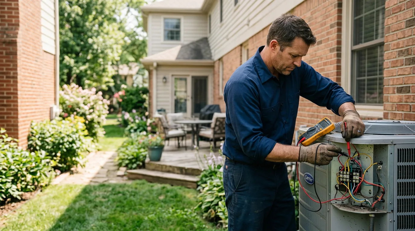 HVAC technician working near Haswell, CO